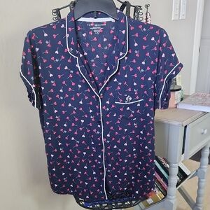 Tommy Hilfiger Navy Cherry Print Pajama Set
